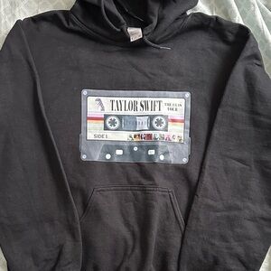 Black Hoodie with Taylor Swift Graphic